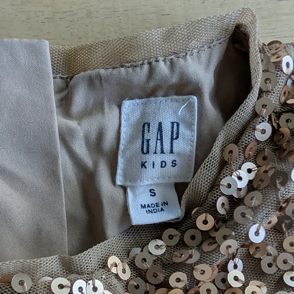 GAP Kids Rose gold Sequin Party‎ Dress (Size Small)